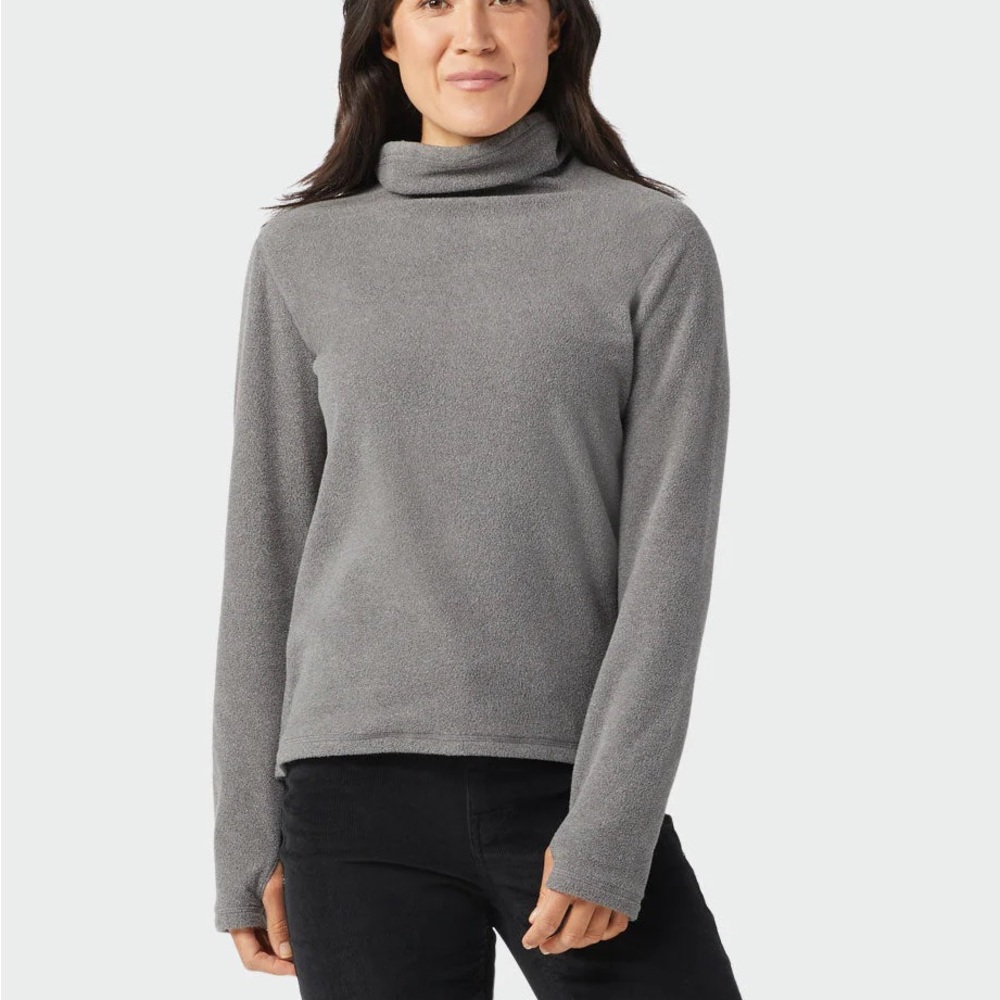 Stio Women’s Turpin Fleece Funnel Neck Top XS Dusk Heather Gray